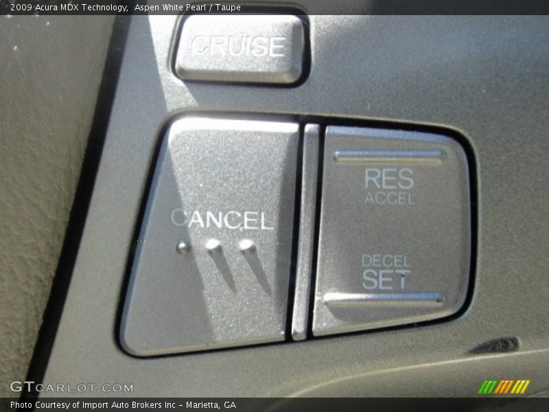 Aspen White Pearl / Taupe 2009 Acura MDX Technology