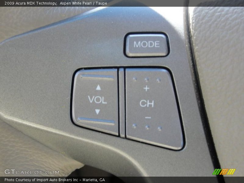 Aspen White Pearl / Taupe 2009 Acura MDX Technology