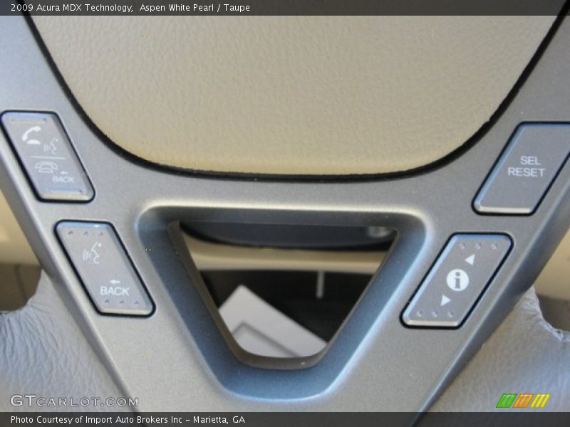 Aspen White Pearl / Taupe 2009 Acura MDX Technology