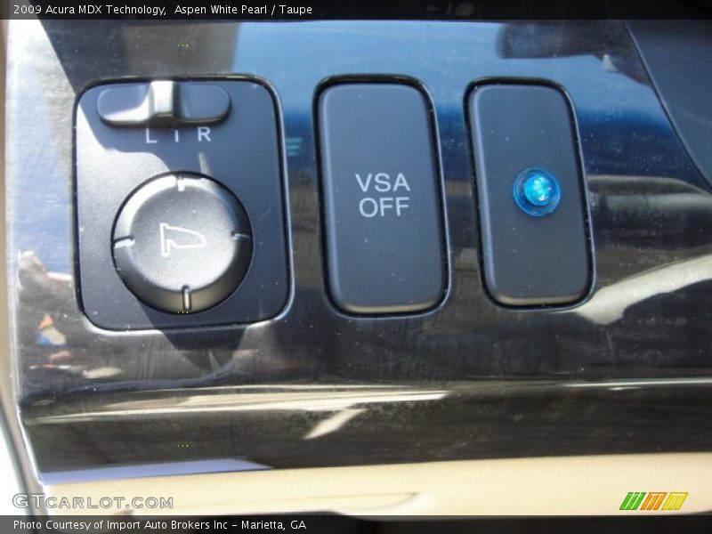 Aspen White Pearl / Taupe 2009 Acura MDX Technology