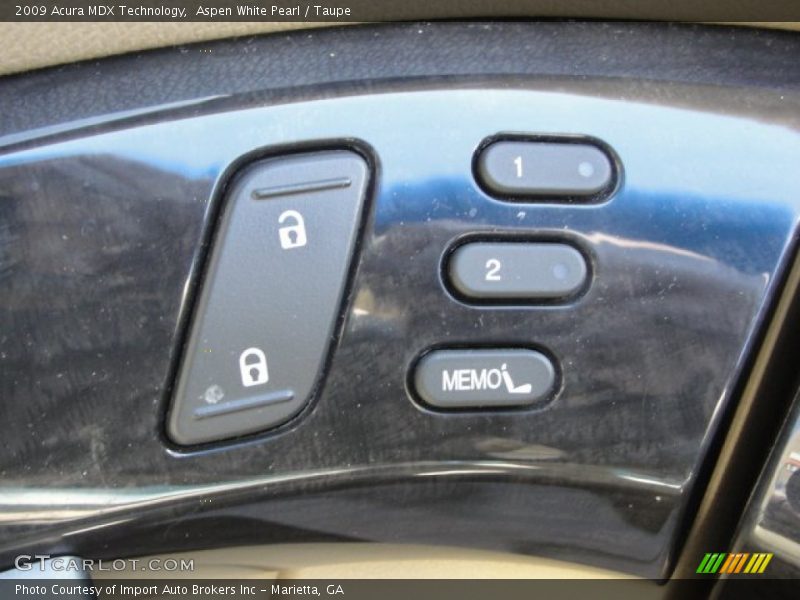 Aspen White Pearl / Taupe 2009 Acura MDX Technology