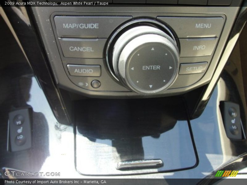 Aspen White Pearl / Taupe 2009 Acura MDX Technology