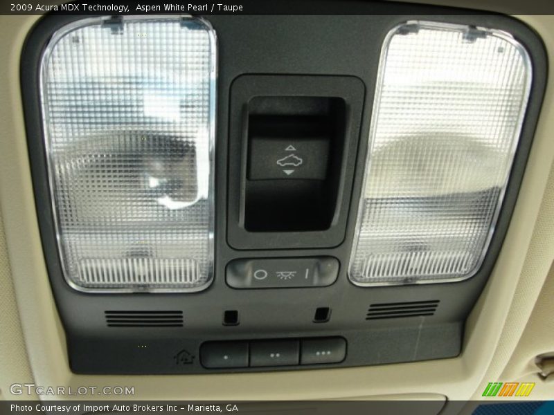 Aspen White Pearl / Taupe 2009 Acura MDX Technology