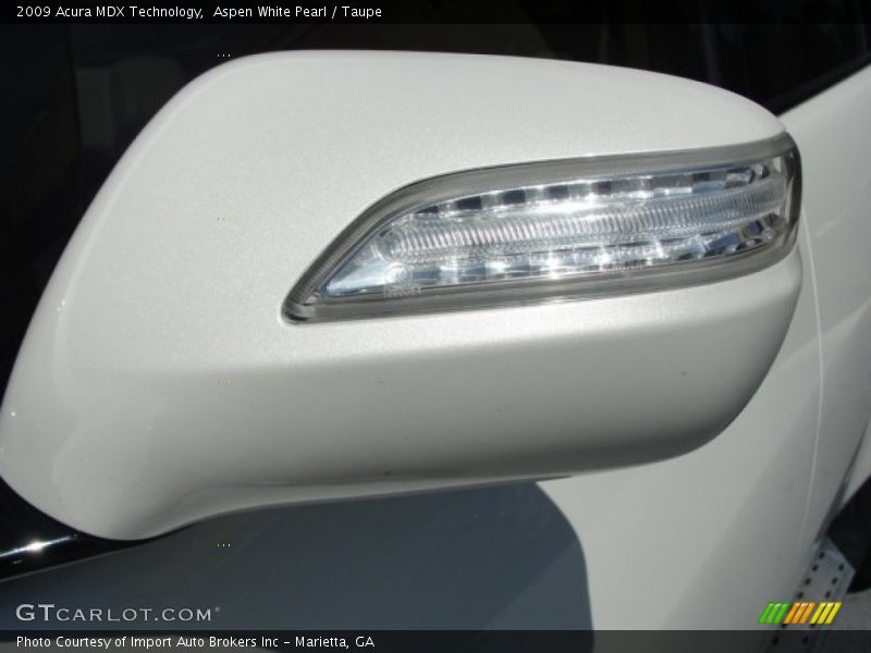 Aspen White Pearl / Taupe 2009 Acura MDX Technology