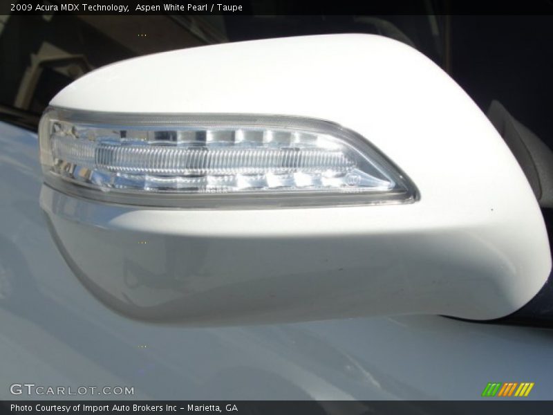 Aspen White Pearl / Taupe 2009 Acura MDX Technology