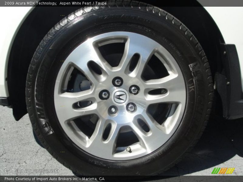Aspen White Pearl / Taupe 2009 Acura MDX Technology