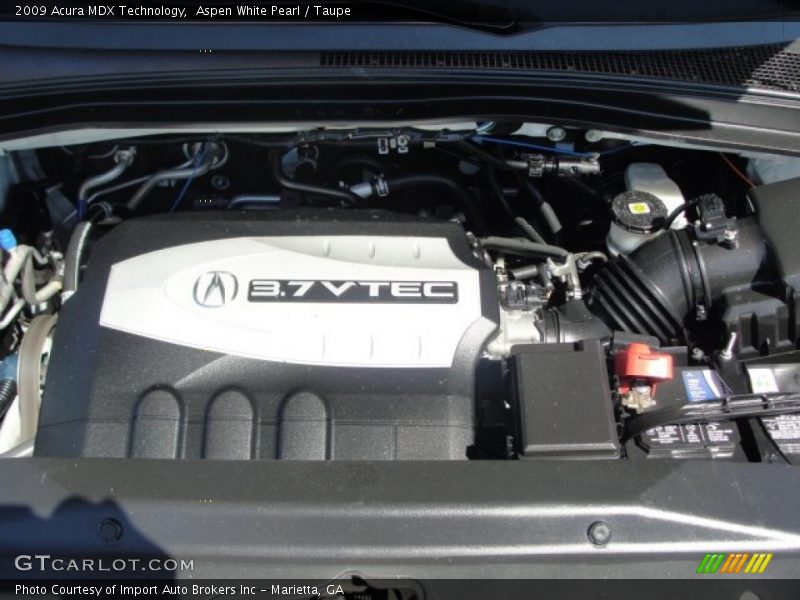 Aspen White Pearl / Taupe 2009 Acura MDX Technology