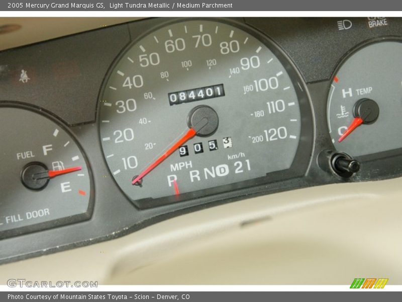 Light Tundra Metallic / Medium Parchment 2005 Mercury Grand Marquis GS