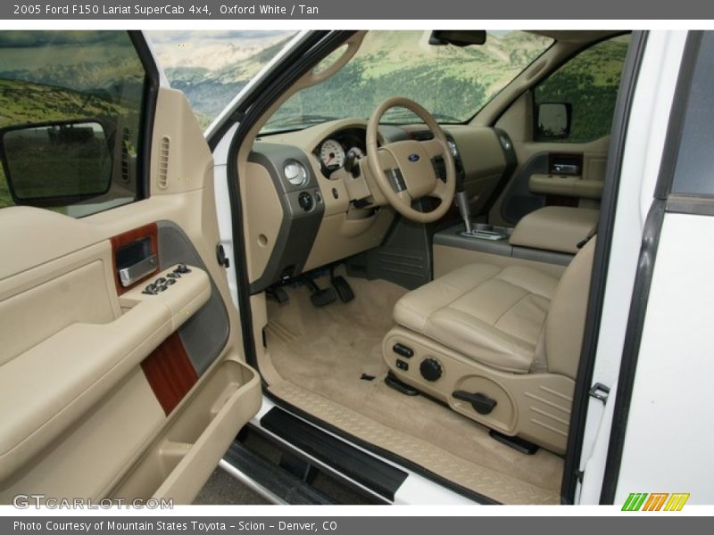 Oxford White / Tan 2005 Ford F150 Lariat SuperCab 4x4