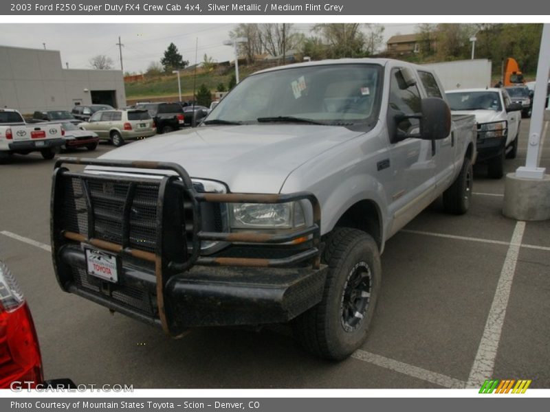 Silver Metallic / Medium Flint Grey 2003 Ford F250 Super Duty FX4 Crew Cab 4x4
