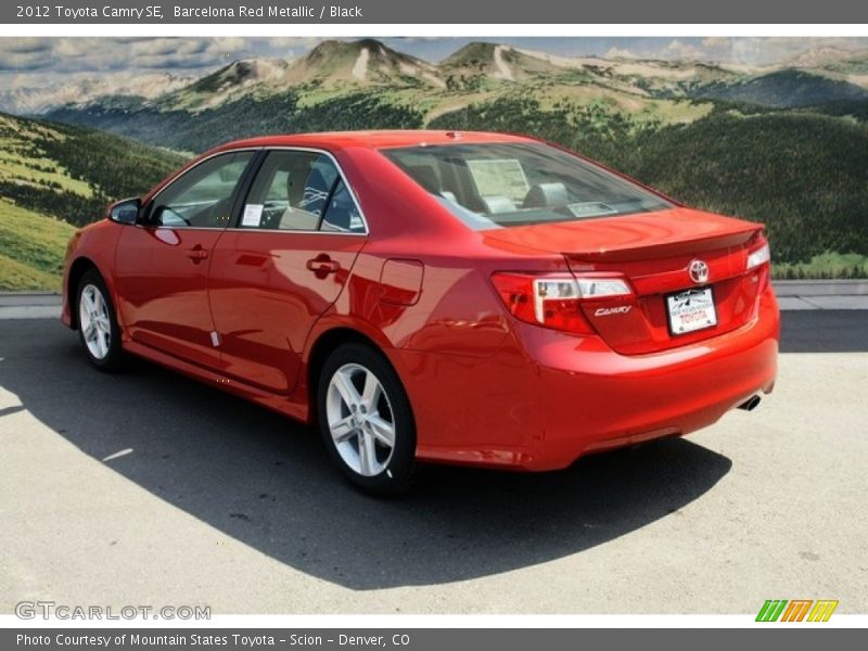 Barcelona Red Metallic / Black 2012 Toyota Camry SE