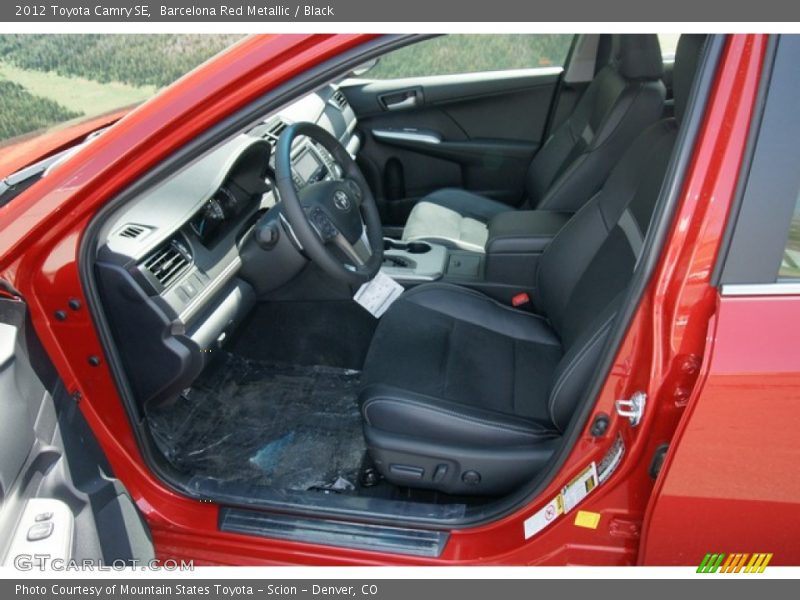 Barcelona Red Metallic / Black 2012 Toyota Camry SE
