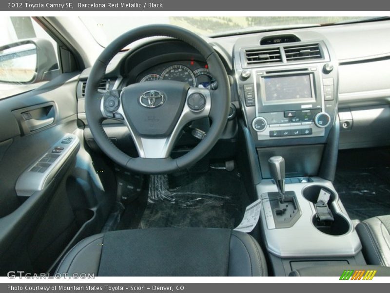 Barcelona Red Metallic / Black 2012 Toyota Camry SE