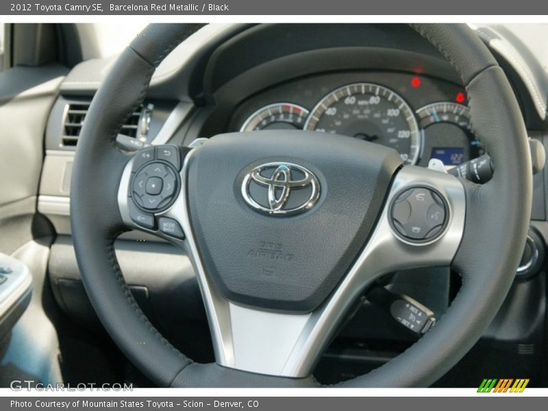 Barcelona Red Metallic / Black 2012 Toyota Camry SE