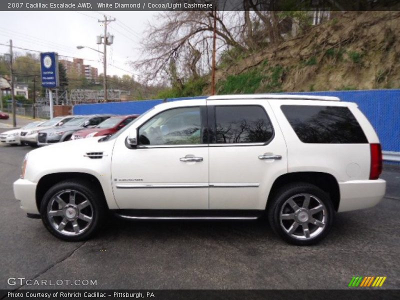 White Diamond / Cocoa/Light Cashmere 2007 Cadillac Escalade AWD