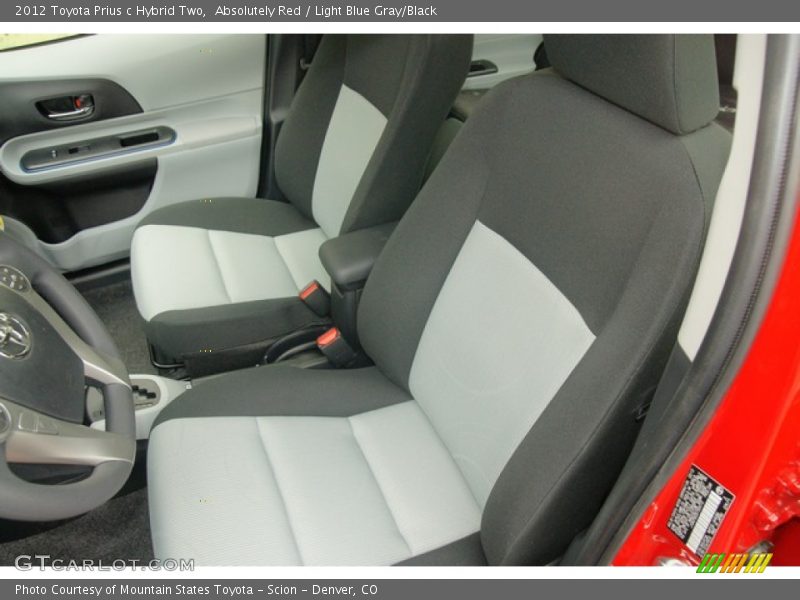 Absolutely Red / Light Blue Gray/Black 2012 Toyota Prius c Hybrid Two