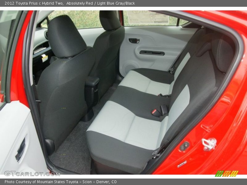 Absolutely Red / Light Blue Gray/Black 2012 Toyota Prius c Hybrid Two