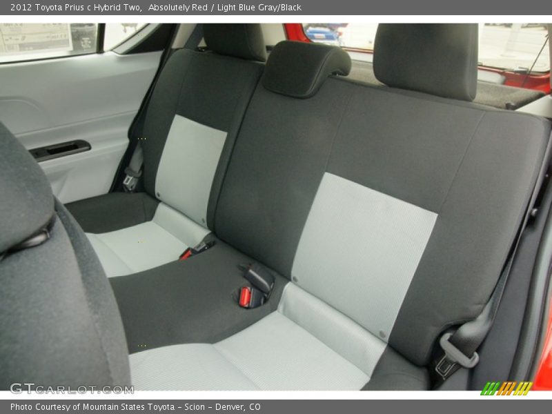 Absolutely Red / Light Blue Gray/Black 2012 Toyota Prius c Hybrid Two