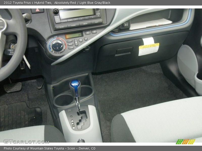 Absolutely Red / Light Blue Gray/Black 2012 Toyota Prius c Hybrid Two