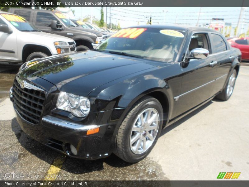 Brilliant Black / Dark Slate Gray/Light Slate Gray 2007 Chrysler 300 C HEMI