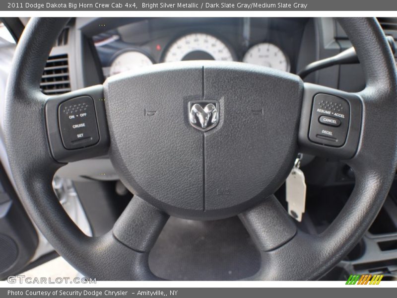 Bright Silver Metallic / Dark Slate Gray/Medium Slate Gray 2011 Dodge Dakota Big Horn Crew Cab 4x4
