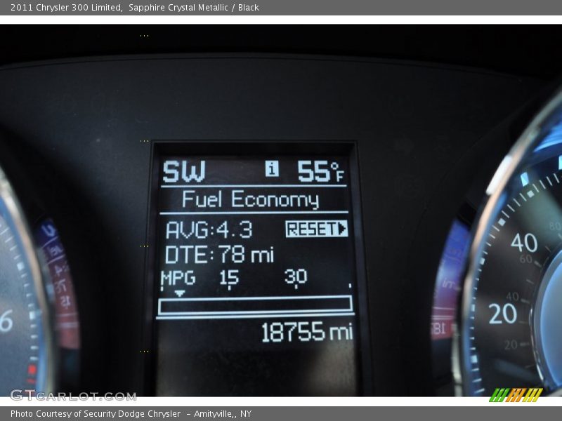Sapphire Crystal Metallic / Black 2011 Chrysler 300 Limited