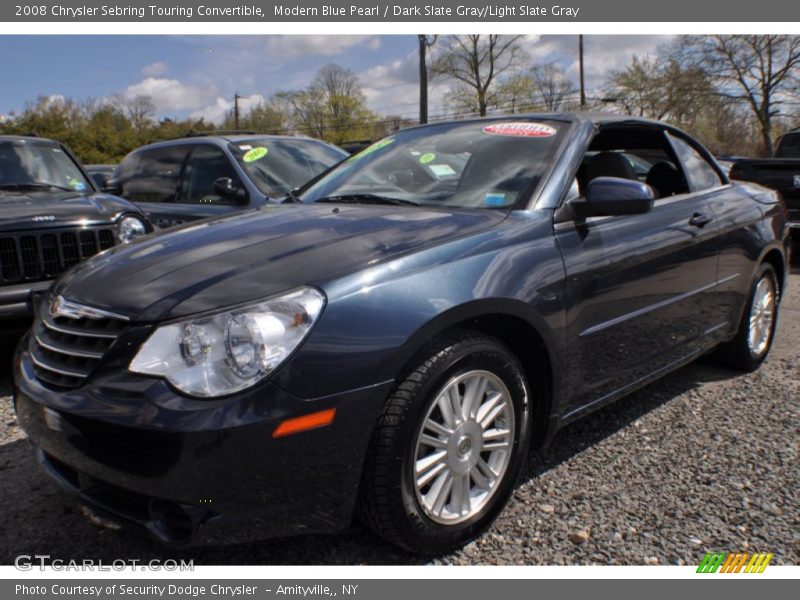 Modern Blue Pearl / Dark Slate Gray/Light Slate Gray 2008 Chrysler Sebring Touring Convertible