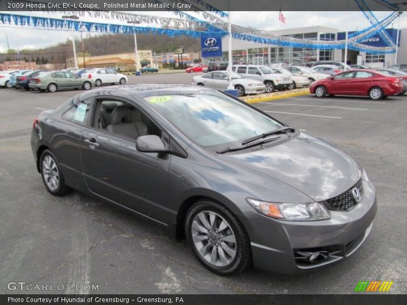 Polished Metal Metallic / Gray 2009 Honda Civic EX-L Coupe