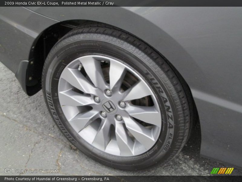 Polished Metal Metallic / Gray 2009 Honda Civic EX-L Coupe