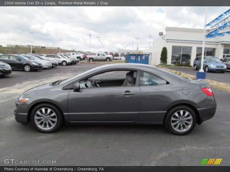 Polished Metal Metallic / Gray 2009 Honda Civic EX-L Coupe