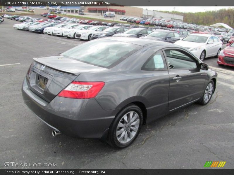 Polished Metal Metallic / Gray 2009 Honda Civic EX-L Coupe