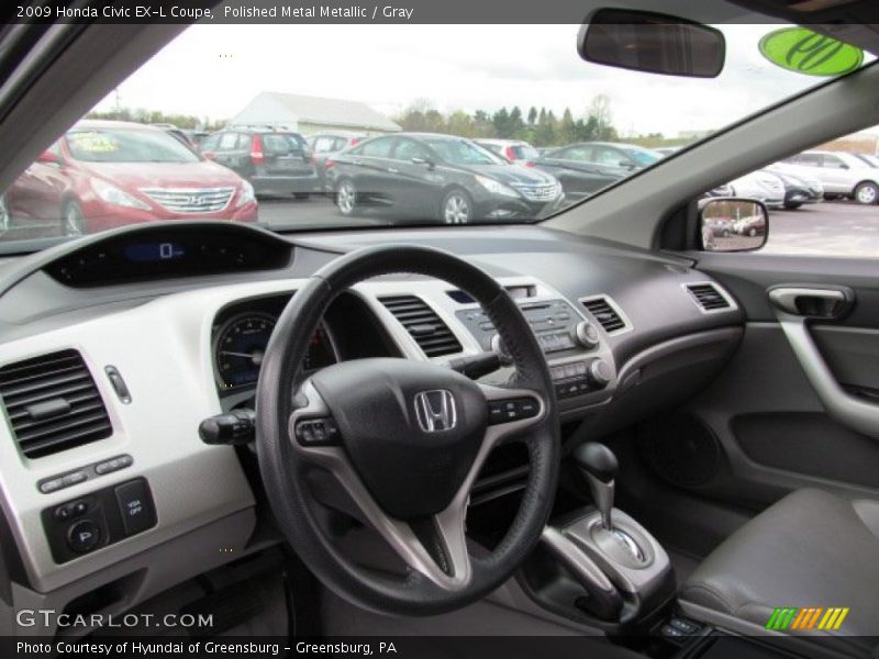 Polished Metal Metallic / Gray 2009 Honda Civic EX-L Coupe