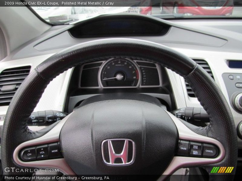 Polished Metal Metallic / Gray 2009 Honda Civic EX-L Coupe