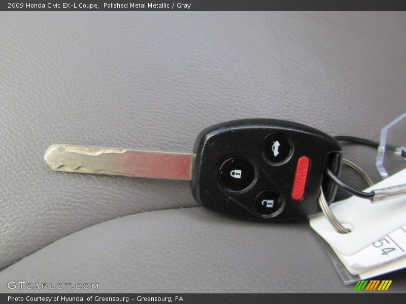 Polished Metal Metallic / Gray 2009 Honda Civic EX-L Coupe