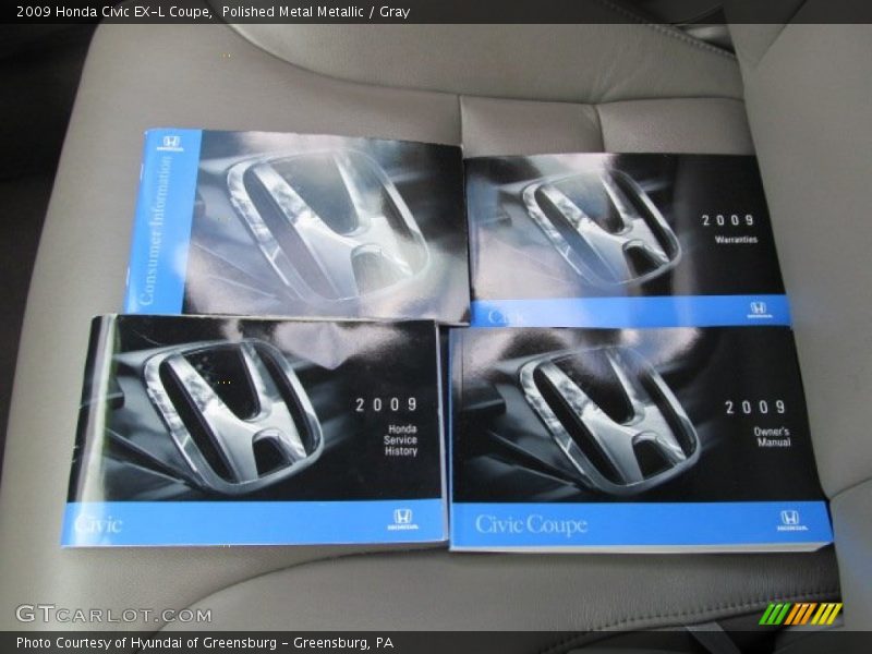 Polished Metal Metallic / Gray 2009 Honda Civic EX-L Coupe