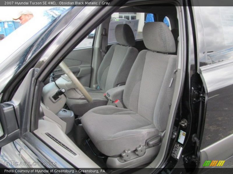 Obsidian Black Metallic / Gray 2007 Hyundai Tucson SE 4WD