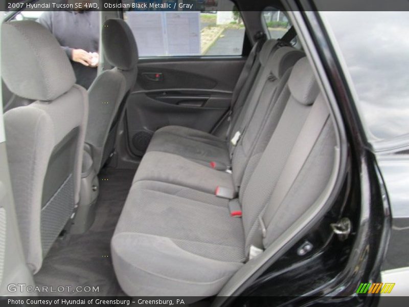 Obsidian Black Metallic / Gray 2007 Hyundai Tucson SE 4WD
