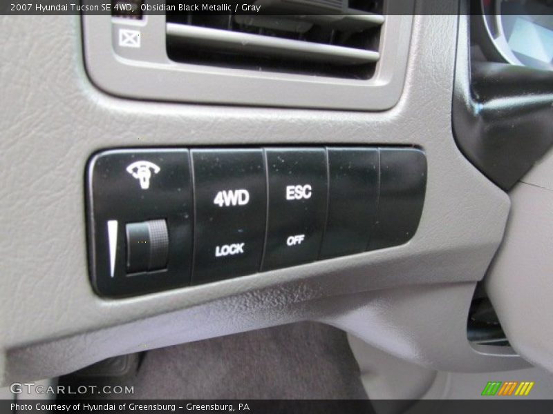 Obsidian Black Metallic / Gray 2007 Hyundai Tucson SE 4WD