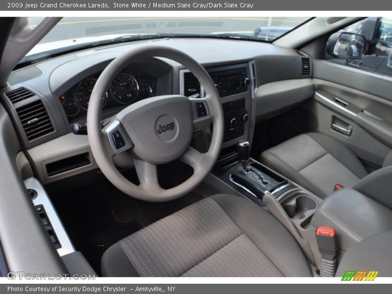 Stone White / Medium Slate Gray/Dark Slate Gray 2009 Jeep Grand Cherokee Laredo