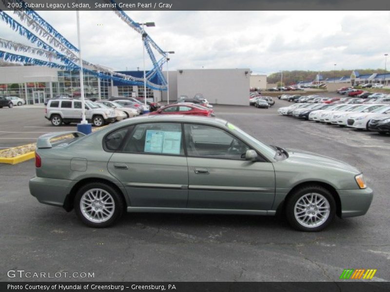Seamist Green Pearl / Gray 2003 Subaru Legacy L Sedan