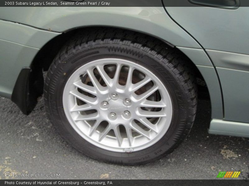 Seamist Green Pearl / Gray 2003 Subaru Legacy L Sedan