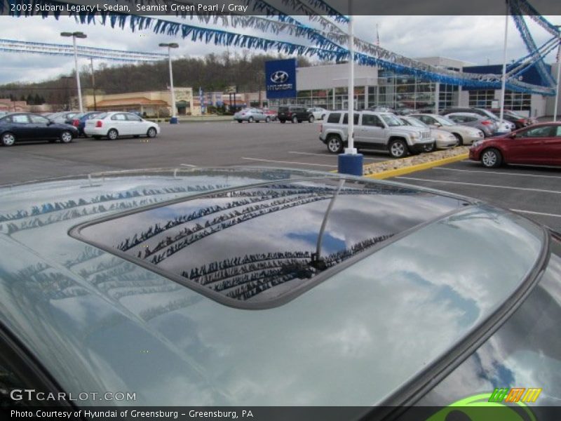 Seamist Green Pearl / Gray 2003 Subaru Legacy L Sedan