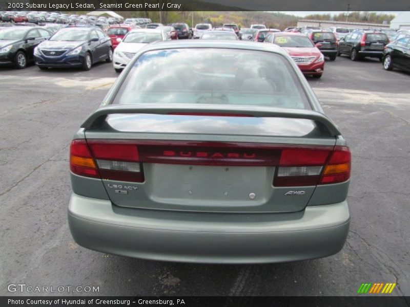 Seamist Green Pearl / Gray 2003 Subaru Legacy L Sedan