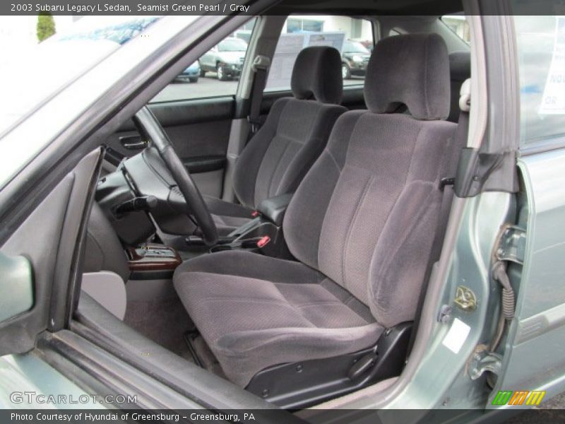 Seamist Green Pearl / Gray 2003 Subaru Legacy L Sedan
