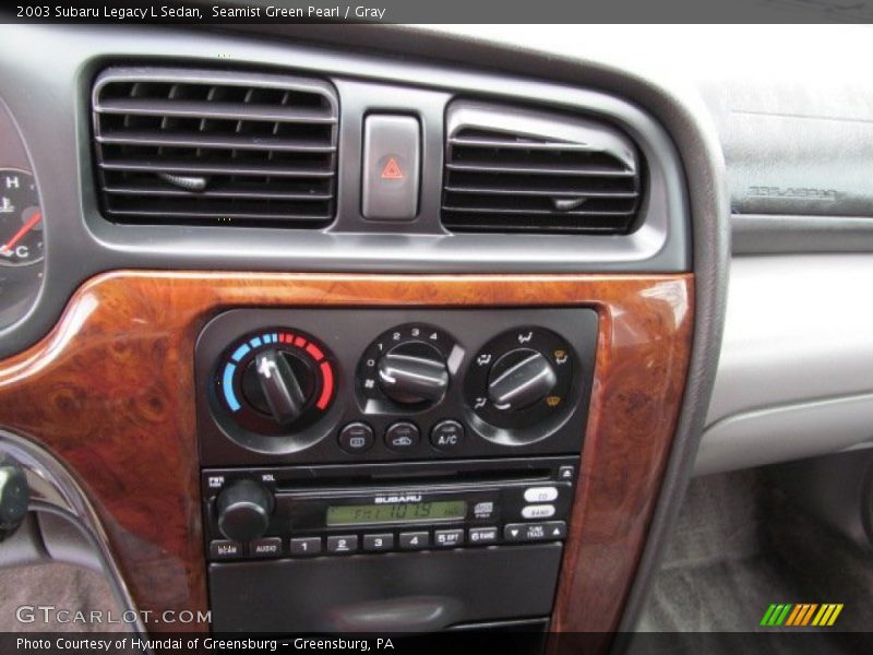 Seamist Green Pearl / Gray 2003 Subaru Legacy L Sedan