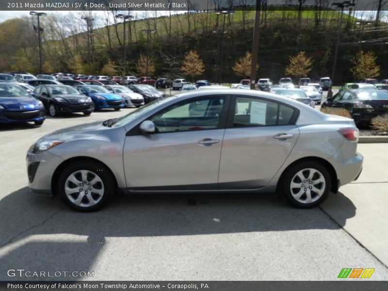 Liquid Silver Metallic / Black 2011 Mazda MAZDA3 i SV 4 Door
