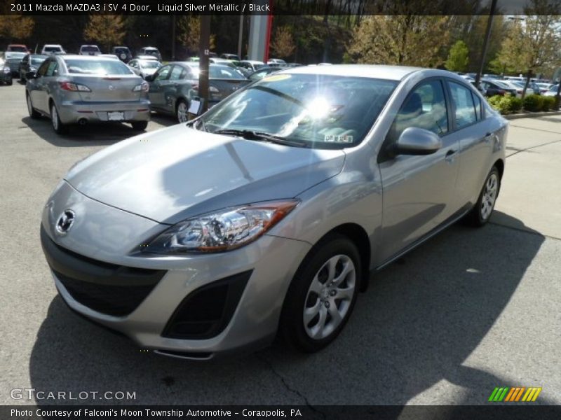 Liquid Silver Metallic / Black 2011 Mazda MAZDA3 i SV 4 Door