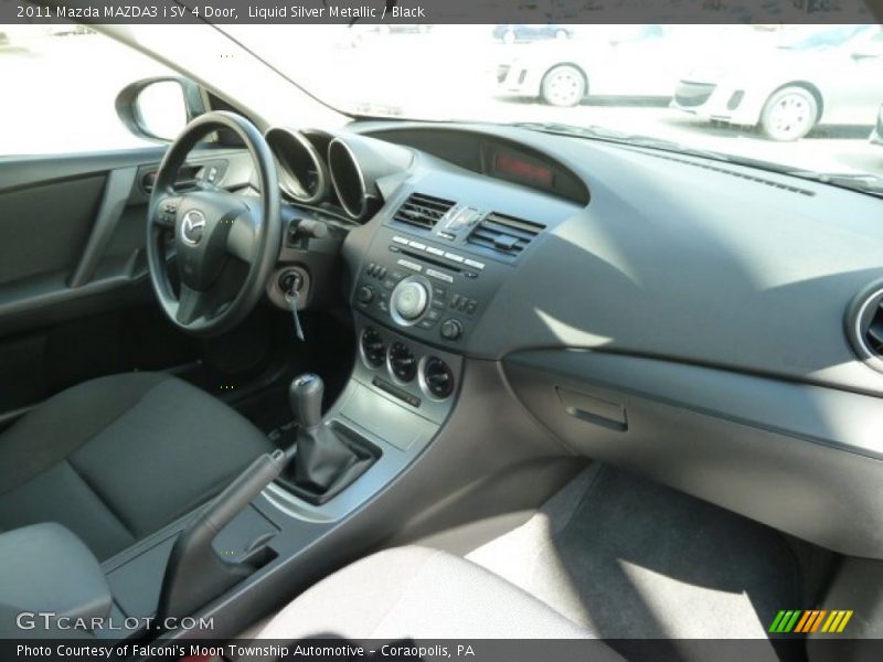 Liquid Silver Metallic / Black 2011 Mazda MAZDA3 i SV 4 Door
