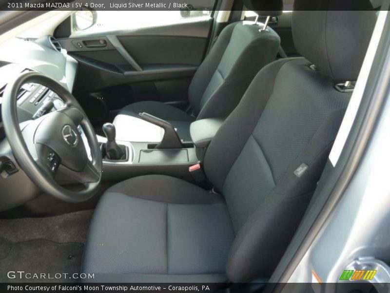 Liquid Silver Metallic / Black 2011 Mazda MAZDA3 i SV 4 Door