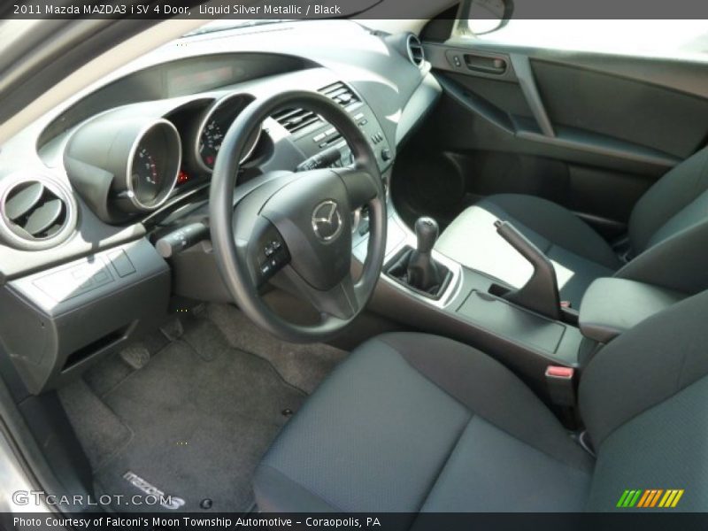 Liquid Silver Metallic / Black 2011 Mazda MAZDA3 i SV 4 Door